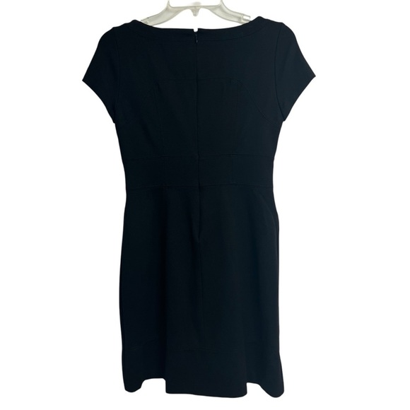 White House Black Market Womens Black Dress Sz 2 Silver Hardware 17” Back Zipper - Picture 3 of 12